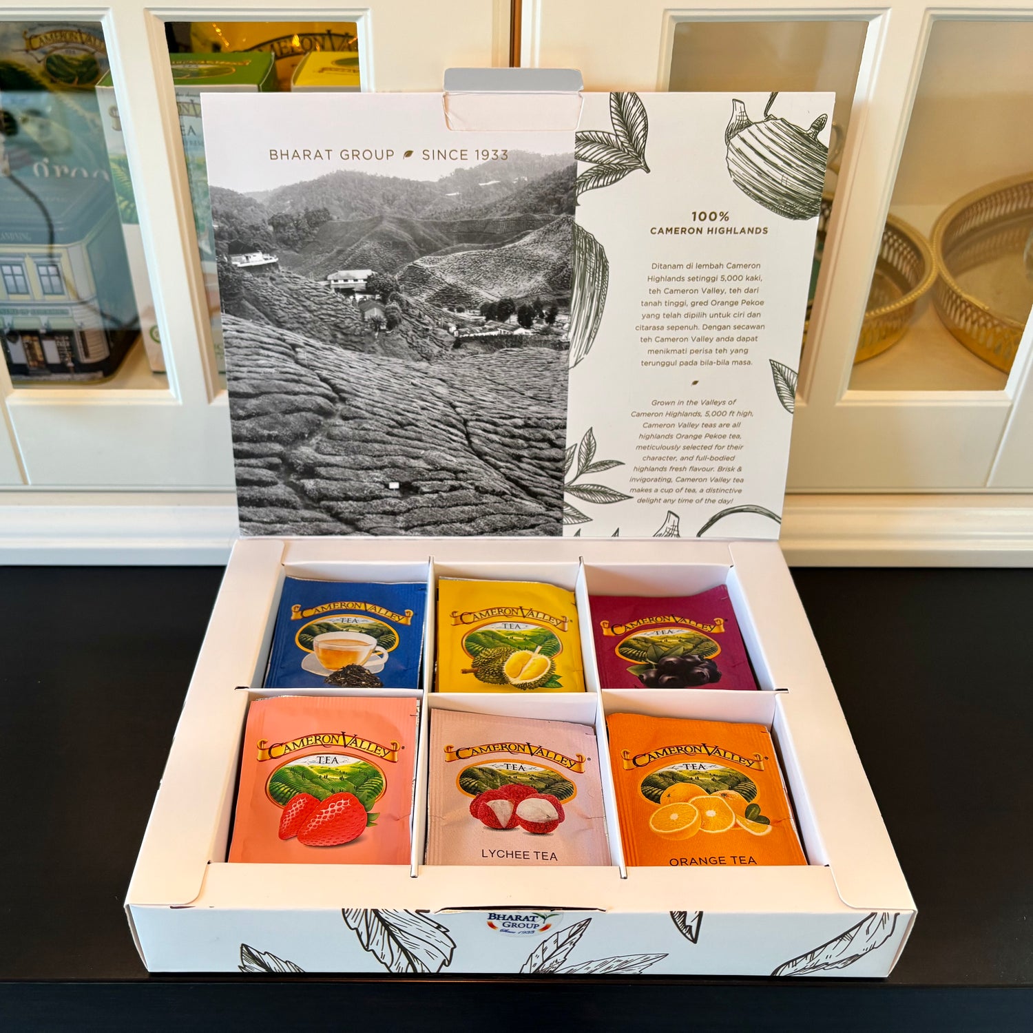 Cameron Valley Presentbox / Smakprov 6 olika smaker: Jordgubb, Lychee, Apelsin m fl