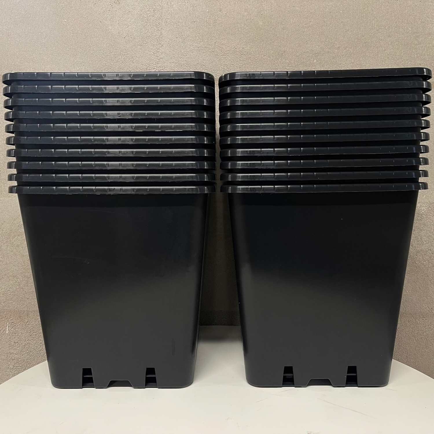 Hög fyrkantig kruka 25 x 25 x 26cm | 5-pack