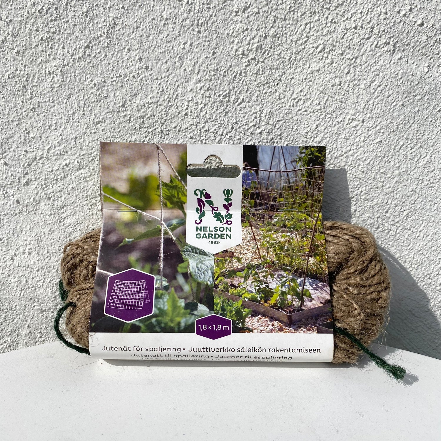 Spaljeringsnät Jute 1,8x1,8 m | För klätterväxter