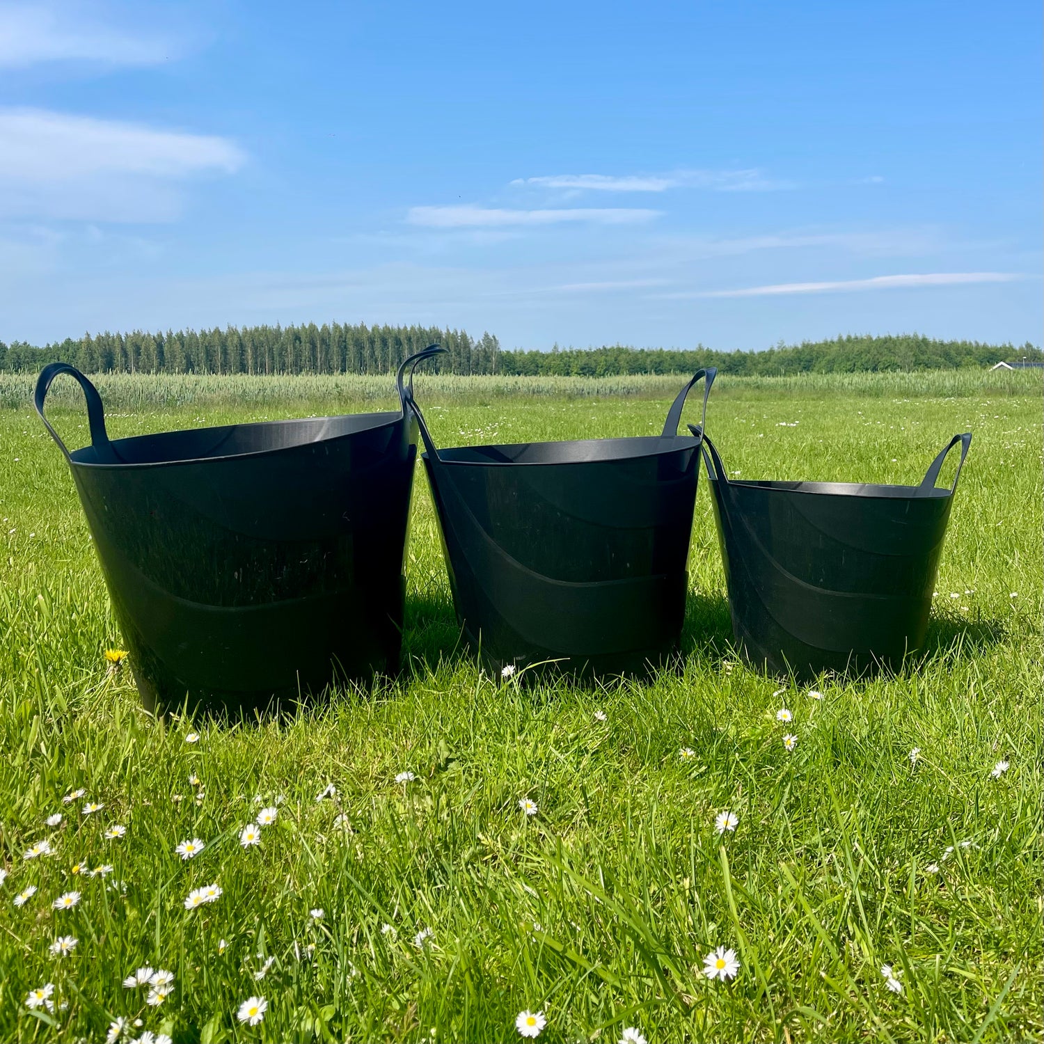 Set med tre Trädgårdskorgar