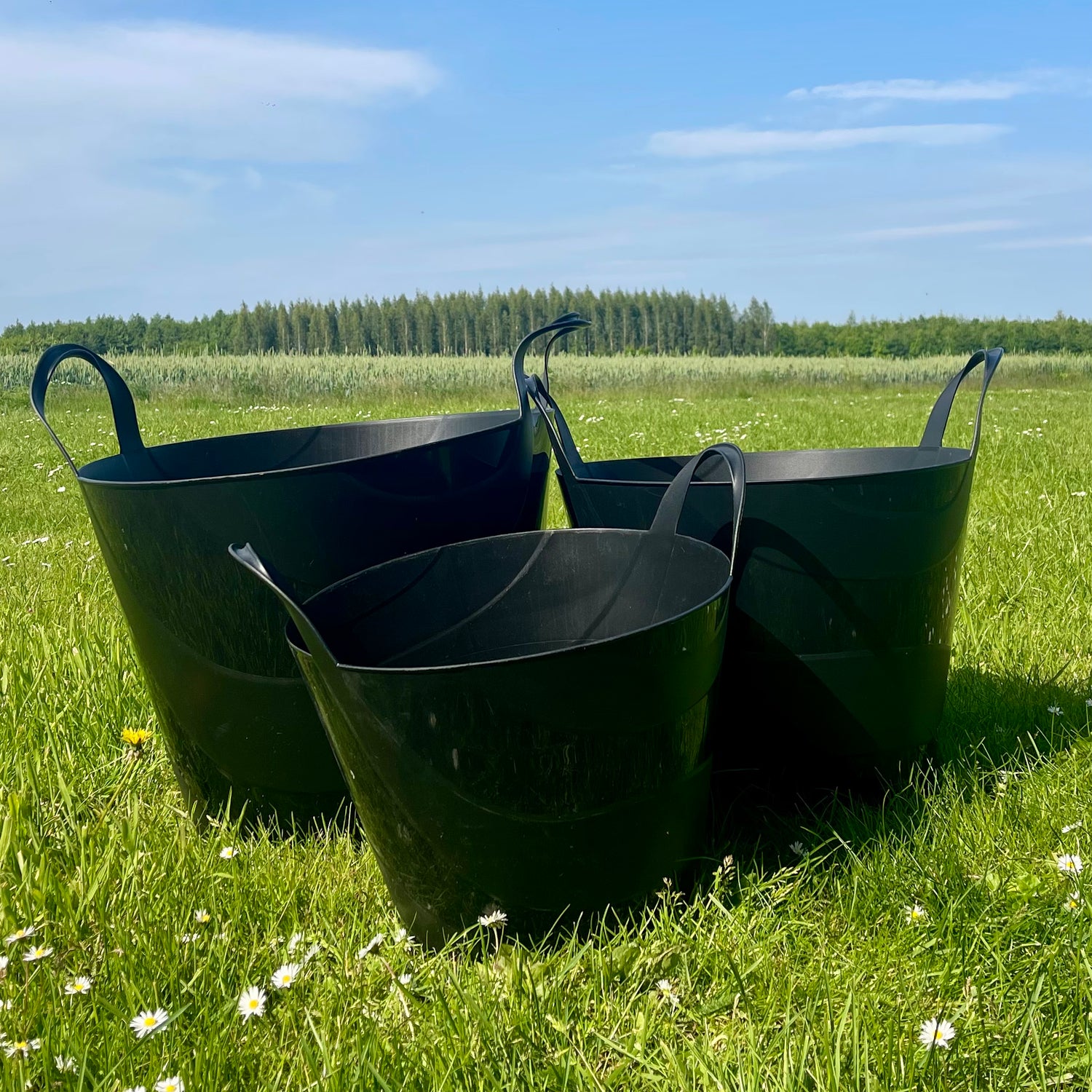 Set med tre Trädgårdskorgar